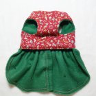 他の写真1: スモールクリスマス柄　× フリース　ハーネスワンピース【４S・３Ｓ・２Ｓ・２SL・S】