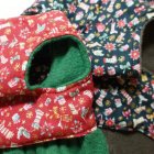 他の写真1: スモールクリスマス柄　裏地フリース　ミンクポンポン　ハーネスロングベスト【４S・３Ｓ・２Ｓ・２SL・S】